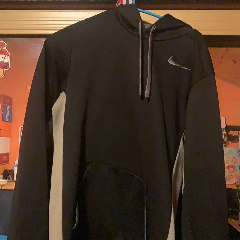 Black and grey therma fit nike hoodie